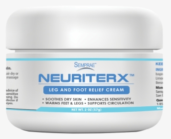 Neuriterx® Leg And Foot Relief Cream, 2oz Jar - Cosmetics, HD Png Download, Transparent PNG