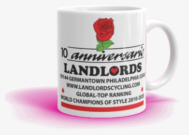 Image Of 10th Anniversary Coffee Cup - Glass Handle With Care Labels, HD Png Download, Transparent PNG