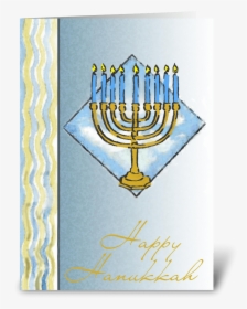 Happy Hanukkah Menorah Card Greeting Card - Hanukkah, HD Png Download, Transparent PNG