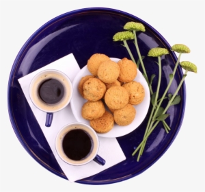 Coffee Biscuits Blue Tray - Coffee, HD Png Download, Transparent PNG