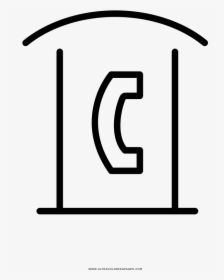 Telephone Booth Coloring Page Clipart , Png Download, Transparent Png, Transparent PNG