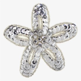 Flower Sequin/beaded/rhinestone Applique - Body Jewelry, HD Png Download, Transparent PNG