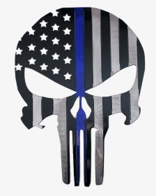 Blue Line Punisher - Punisher Hitch Cover Flag, HD Png Download, Transparent PNG