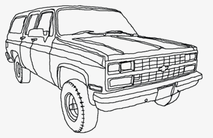 Suburban Lineart By Generalrusty - Chevy Suburban Drawing, HD Png Download, Transparent PNG
