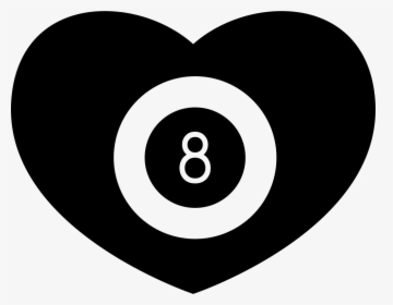 Billiards Heart With Eight Ball Inside - Circle, HD Png Download, Transparent PNG