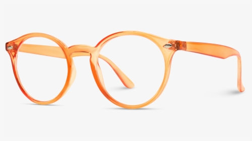 Orange Prescription Glasses, Transparent Frame Eyeglasses - Plastic, HD Png Download, Transparent PNG