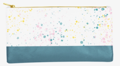 Cute Pencil Pouch In White Paint Splatter Print With - Coin Purse, HD Png Download, Transparent PNG