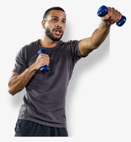 Man Working Out With Dumbells - Athlete, HD Png Download, Transparent PNG