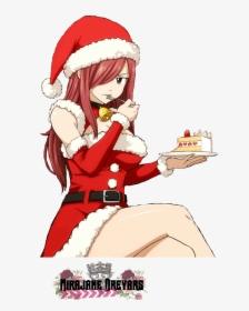 Render Erza Scarlet Xmas Ft - Fairy Tail Christmas Wallpaper Phone, HD Png Download, Transparent PNG