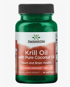 Swanson Krill Oil With Pure Coconut Oil - Krill Oil Swanson, HD Png Download, Transparent PNG
