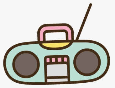 Radio Boombox Sticker By Pusheen Clipart , Png Download - Cartoon Radio Animated Gif, Transparent Png, Transparent PNG