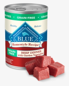 Blue Homestyle Recipe Grain-free Beef Dinner Dog Wet - Lata Blue Buffalo Cordero, HD Png Download, Transparent PNG