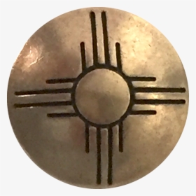 Brass Concho Button Sun Zia Symbol, 3/4 - New Mexico Shirt, HD Png Download, Transparent PNG