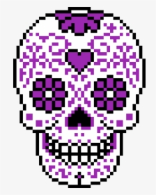 Transparent Day Of The Dead Skull Png - Sugar Skull Pixel Art, Png Download, Transparent PNG