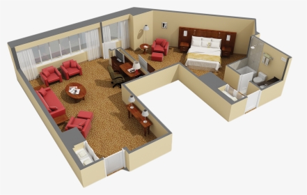 Living Room Plan 3d, HD Png Download, Transparent PNG