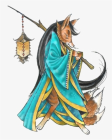 Kitsune-fox Copy - Illustration, HD Png Download, Transparent PNG