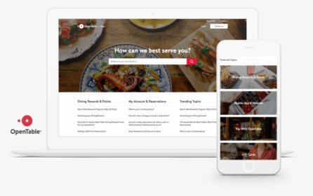 The Opentable Self-service Portal Is Branded, Adaptive, - Salesforce Community Customer Service, HD Png Download, Transparent PNG