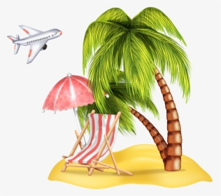 Palm Islands Beach Clip Art - Beach Palm Trees Png, Transparent Png, Transparent PNG