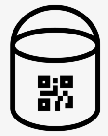 Paint Bucket With Qr Icon - Bucket Icon Clipart Black And White, HD Png Download, Transparent PNG