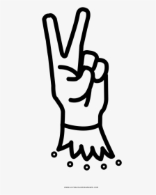 Peace Coloring Page - Coloring Pages Rock Hand, HD Png Download, Transparent PNG