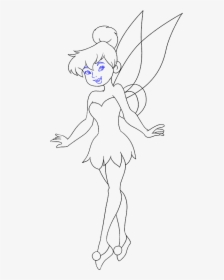 How To Draw Tinkerbell - Draw Tinkerbell Easy Drawing Guides, HD Png Download, Transparent PNG
