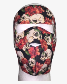 Skull And Roses Full Face Mask - Pencil Skirt, HD Png Download, Transparent PNG