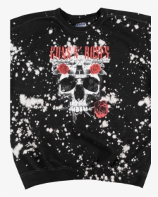 Guns N Roses Skull Crewneck Sweatshirt Rock Music Bleached - Guns N' Roses, HD Png Download, Transparent PNG