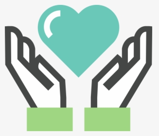 Hands And Heart Icon, HD Png Download, Transparent PNG
