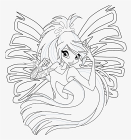 Winx Club Sirenix Coloring Pages - Winx Club Bloom Sirenix Coloring Pages, HD Png Download, Transparent PNG