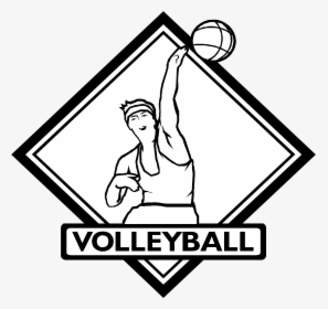 Volleyball Logo Black And White - Transparent Volleyball Logo Png, Png Download, Transparent PNG