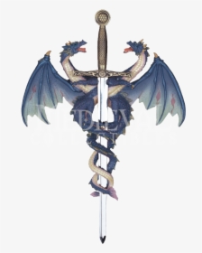 Clipart Sword Dragon Sword - Dragon With A Sword, HD Png Download, Transparent PNG