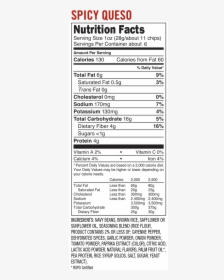 Spicy Queso Bean Chips     Data Image Id 7331141353551 - Jalapeno Lime Chips Nutrition Facts, HD Png Download, Transparent PNG