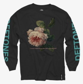 Flower Seafoam Green Longsleeve On Black - T Shirt Pod Circles, HD Png Download, Transparent PNG