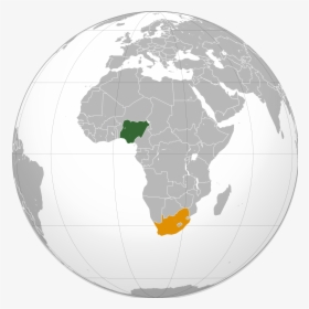 Nigeria South Africa Locator - South Africa And Nigeria, HD Png Download, Transparent PNG