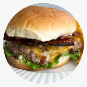 Triple Bacon Burger Square Png - Cheeseburger, Transparent Png, Transparent PNG