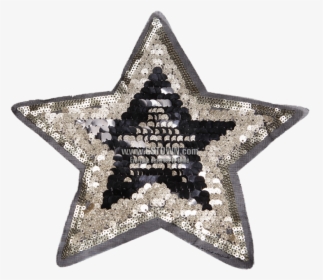 Fancy Golden Super Star Sequin Patch For Clothes - Emblem, HD Png Download, Transparent PNG
