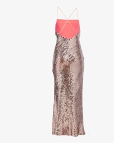 Sequin Slip Dress In Colour Shrimp - Gown, HD Png Download, Transparent PNG