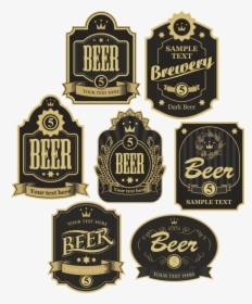 Vintage Beer Icon Sticker Label Hq Image Free Png - Beer Label Png, Transparent Png, Transparent PNG