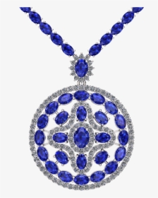 Le Cercle Parfait - Diamond Sapphire Necklace Designs, HD Png Download, Transparent PNG