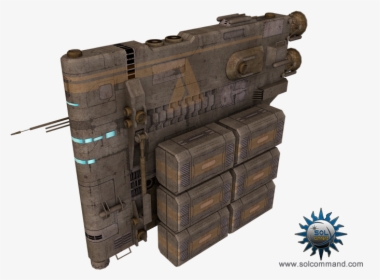 Transport Scifi Space Ship Cargo Crates Spacecraft - Sci Fi Industrial Ship, HD Png Download, Transparent PNG