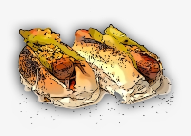 Beef Hot Dog Vegan Hot Dog Streetfood Feast - Illustration, HD Png Download, Transparent PNG