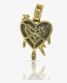 10k Yellow Gold Ladies Bolt Heart Pendant - Locket, HD Png Download, Transparent PNG