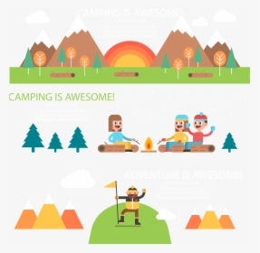 Camp Vector Background - Portable Network Graphics, HD Png Download, Transparent PNG