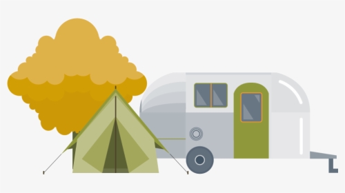 Caravan Clipart Campground - Illustration, HD Png Download, Transparent PNG