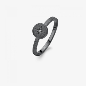 North Star Ring With 0,01 Diamond, Black - Pre-engagement Ring, HD Png Download, Transparent PNG