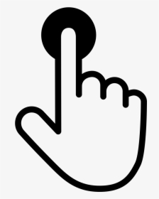 Gesture Click - One Finger Swipe Left Icon, HD Png Download, Transparent PNG