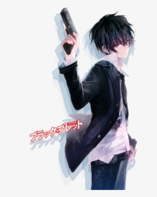Wallpaper Black Haired Male Anime Character Holding Rifle Background   Download Free Image