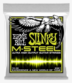 Ernie Ball Regular Slinky M-steel 2921 Electric Guitar - M Steel Regular Slinky 2921, HD Png Download, Transparent PNG