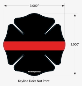 Thin Red Line Fd Shield Decal - Firefighter, HD Png Download, Transparent PNG