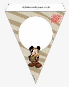 Mickey Y Minnie De Safari Free Printable Bunting - Bandeirola Mickey Safari Para Imprimir, HD Png Download, Transparent PNG